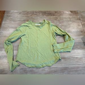 We The Free Sueded Jersey Be My Baby Long-Sleeve size large